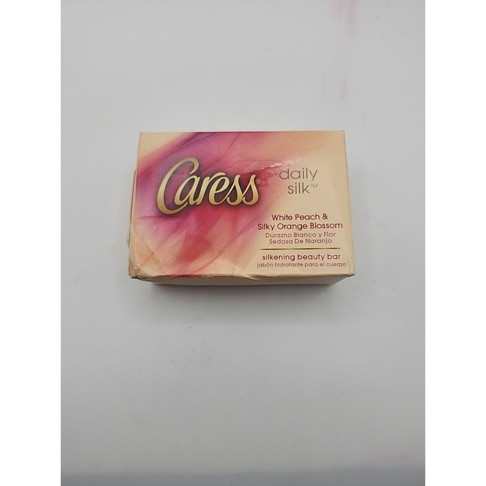1 Caress Daily Silk Soap White Peach Silky Orange Blossom 3.15 oz Bar New